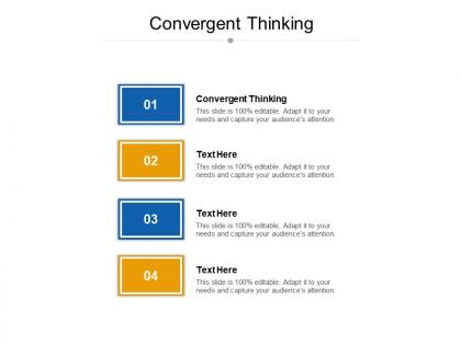 Convergent thinking ppt powerpoint presentation slides graphics example cpb