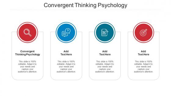 Convergent Thinking Psychology Ppt Powerpoint Presentation Infographic Template Example Introduction Cpb