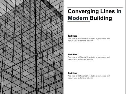 Converging lines image with building