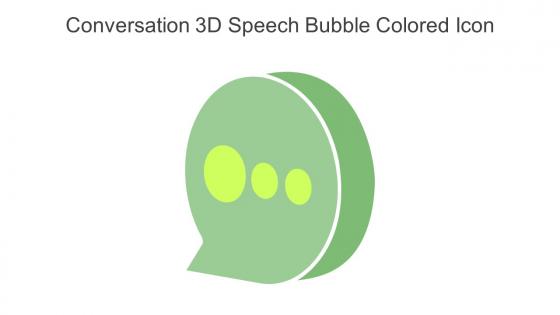 Conversation 3D Speech Bubble Colored Icon In Powerpoint Pptx Png And Editable Eps Format