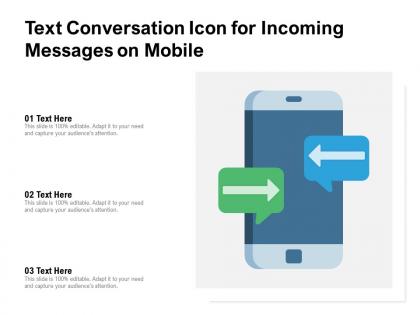 Conversation icon for incoming messages on mobile