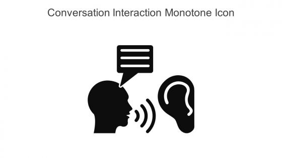 Conversation Interaction Monotone Icon In Powerpoint Pptx Png And Editable Eps Format
