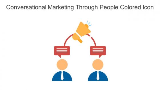 Conversational Marketing Through People Colored Icon In Powerpoint Pptx Png And Editable Eps Format