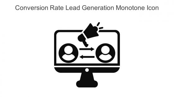 Conversion Rate Lead Generation Monotone Icon In Powerpoint Pptx Png And Editable Eps Format