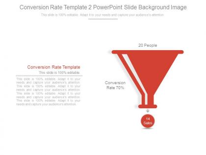 Conversion rate template 2 powerpoint slide background image