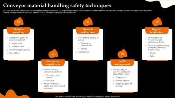 Conveyor Material Handling Safety Techniques