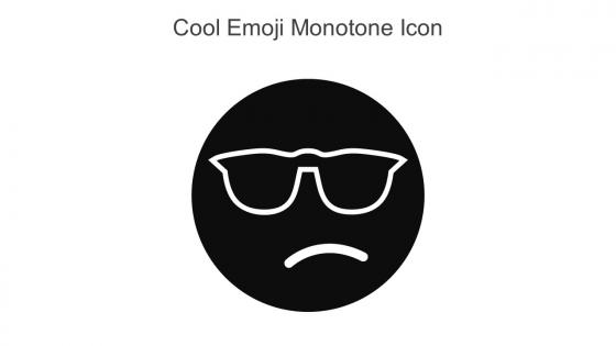 Cool Emoji Monotone Icon In Powerpoint Pptx Png And Editable Eps Format