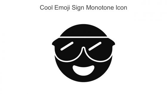 Cool Emoji Sign Monotone Icon In Powerpoint Pptx Png And Editable Eps Format