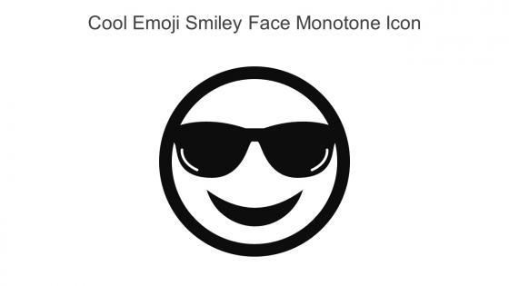 Cool Emoji Smiley Face Monotone Icon In Powerpoint Pptx Png And Editable Eps Format
