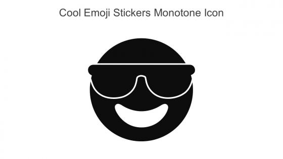 Cool Emoji Stickers Monotone Icon In Powerpoint Pptx Png And Editable Eps Format