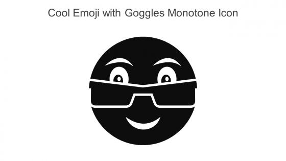 Cool Emoji With Goggles Monotone Icon In Powerpoint Pptx Png And Editable Eps Format
