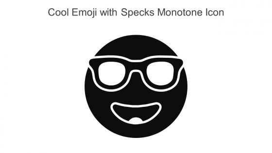 Cool Emoji With Specks Monotone Icon In Powerpoint Pptx Png And Editable Eps Format
