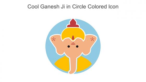 Cool Ganesh Ji In Circle Colored Icon In Powerpoint Pptx Png And Editable Eps Format