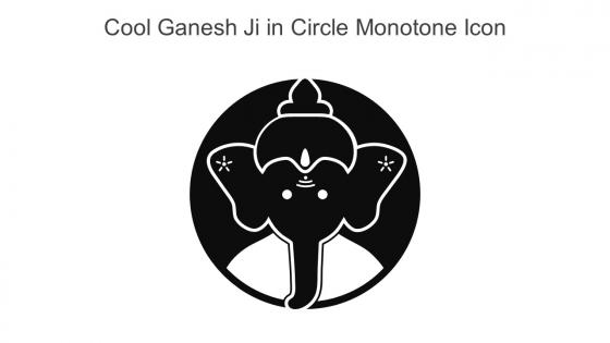 Cool Ganesh Ji In Circle Monotone Icon In Powerpoint Pptx Png And Editable Eps Format