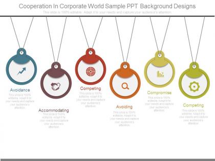 Cooperation in corporate world sample ppt background designs