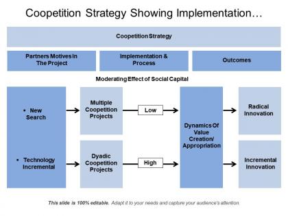 Coopetition strategy showing implementation outcomes and process