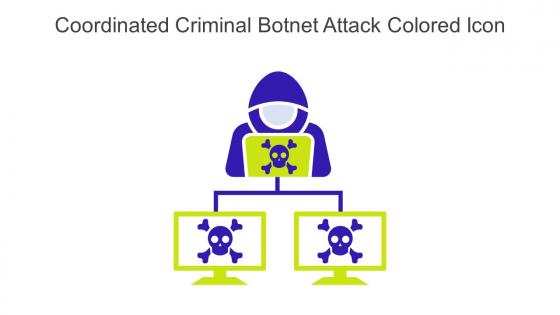 Coordinated Criminal Botnet Attack Colored Icon In Powerpoint Pptx Png And Editable Eps Format