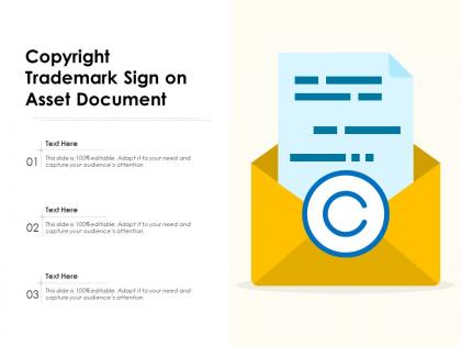 Copyright trademark sign on asset document