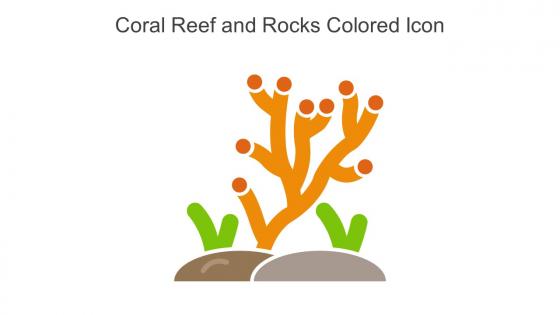 Coral Reef And Rocks Colored Icon In Powerpoint Pptx Png And Editable Eps Format