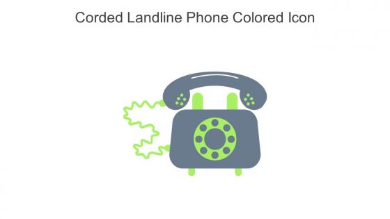 Corded Landline Phone Colored Icon In Powerpoint Pptx Png And Editable Eps Format