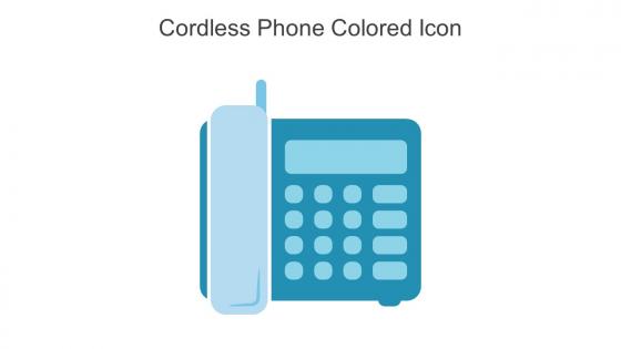 Cordless Phone Colored Icon In Powerpoint Pptx Png And Editable Eps Format
