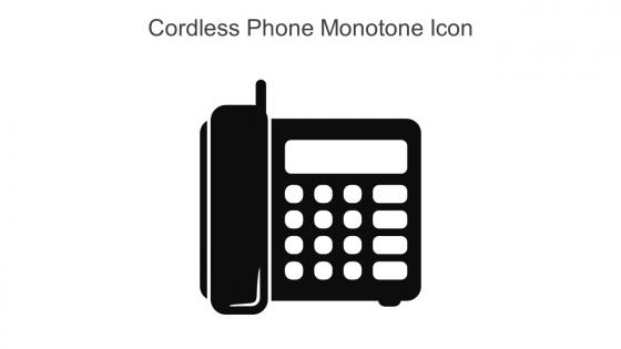 Cordless Phone Monotone Icon In Powerpoint Pptx Png And Editable Eps Format