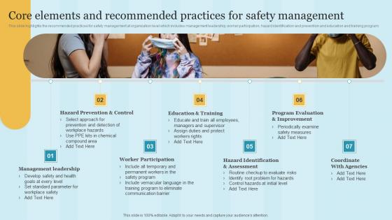 Core Elements And Recommended Practices For Safety Management Maintaining Health And Safety