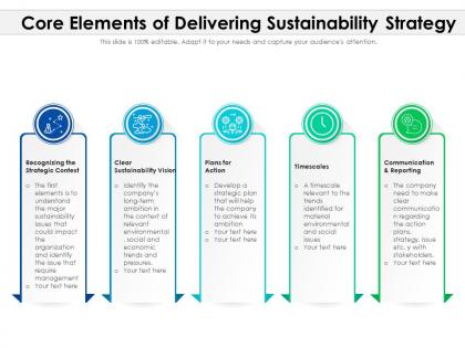 Core elements of delivering sustainability strategy