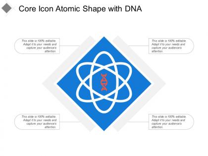 Core icon atomic shape with dna