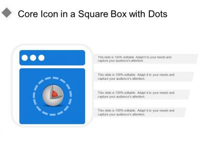 Core icon in a square box with dots