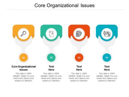 Core organizational issues ppt powerpoint presentation slides graphics pictures cpb