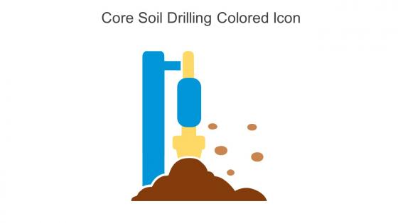 Core Soil Drilling Colored Icon In Powerpoint Pptx Png And Editable Eps Format