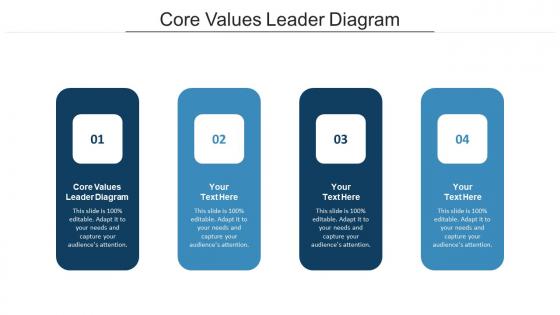 Core values leader diagram ppt powerpoint presentation icon example cpb