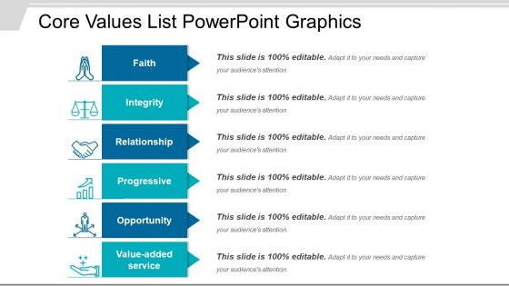 Core values list powerpoint graphics