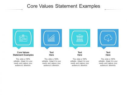 Core values statement examples ppt powerpoint presentation outline deck cpb