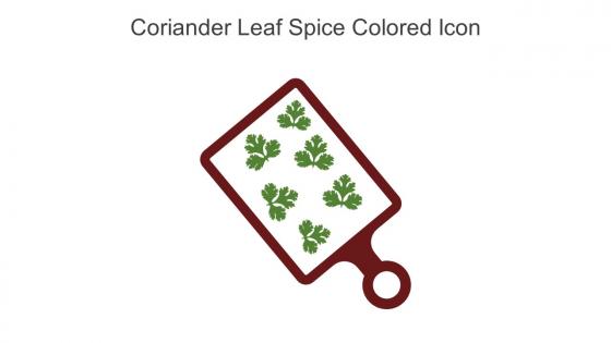 Coriander Leaf Spice Colored Icon In Powerpoint Pptx Png And Editable Eps Format