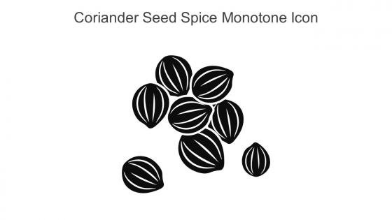 Coriander Seed Spice Monotone Icon In Powerpoint Pptx Png And Editable Eps Format