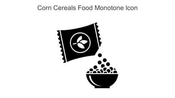 Corn Cereals Food Monotone Icon In Powerpoint Pptx Png And Editable Eps Format