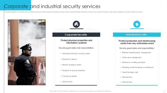 Corporate And Industrial Security Services Manpower Security Services Company Profile