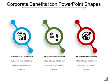 Corporate benefits icon powerpoint shapes