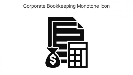 Corporate Bookkeeping Monotone Icon In Powerpoint Pptx Png And Editable Eps Format
