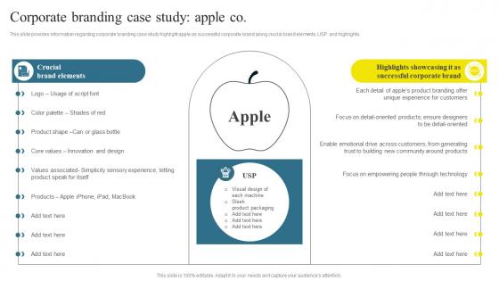 Corporate Branding Case Study Apple Co Brand Maintenance Through Effective Product Branding SS