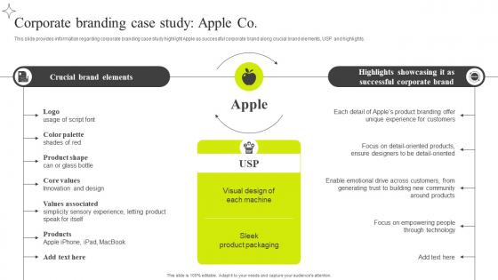 Corporate Branding Case Study Apple Co Efficient Management Of Product