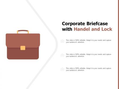 Corporate briefcase with handel and lock