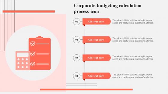 Corporate Budgeting Calculation Process Icon