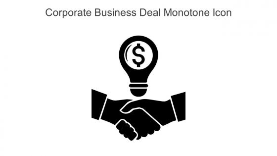 Corporate Business Deal Monotone Icon In Powerpoint Pptx Png And Editable Eps Format