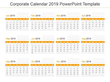 Corporate calendar 2019 powerpoint template