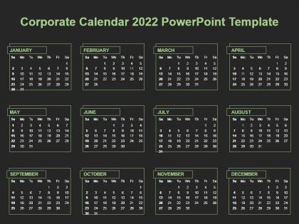 Corporate calendar 2022 powerpoint template