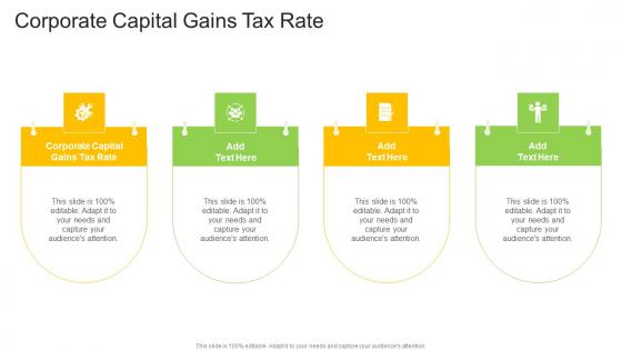 Corporate Capital Gains Tax Rate In Powerpoint And Google Slides Cpb