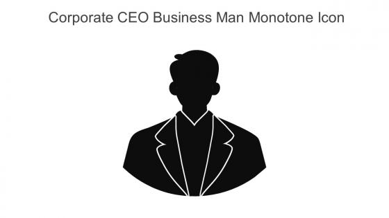 Corporate CEO Business Man Monotone Icon In Powerpoint Pptx Png And Editable Eps Format